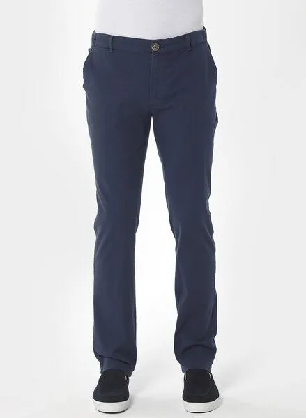 ORGANICATION ORGANICATION Chino-Hose aus Bio-Baumwolle, Blau(navy), – Produktbild 2 von 3