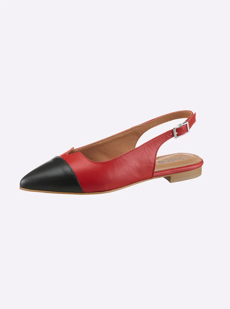 heine Slingballerina, Rot-schwarz, – Produktbild 1 von 3