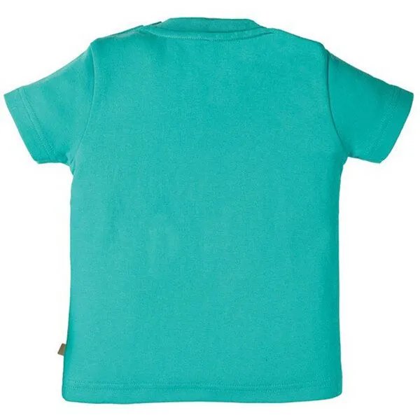 Frugi Frugi T-Shirt Elefant in Pazifik-grün – Produktbild 3 von 3