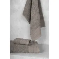 jilda tex jilda-tex 2er Set Premium Duschtuch Handtuch Gästetuch 100% Bio-Baumwolle, Taupe, – Produktbild 1 von 1