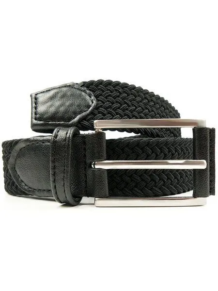 Will's Vegan Shop Will's Vegan Shop 3,5 cm Webgürtel Herren, Schwarz, – Produktbild 1 von 4