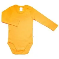 Leela Cotton Leela Cotton Baby Kinder Body Langarm Bio-Baumwolle Rippjersey 2005, Gelb-sonnen, – Produktbild 1 von 1