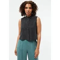 Givn Berlin Givn Berlin Kurzarmbluse GBXENIA aus TENCEL mit Peach-Effekt, Black (tencel), – Produktbild 1 von 1