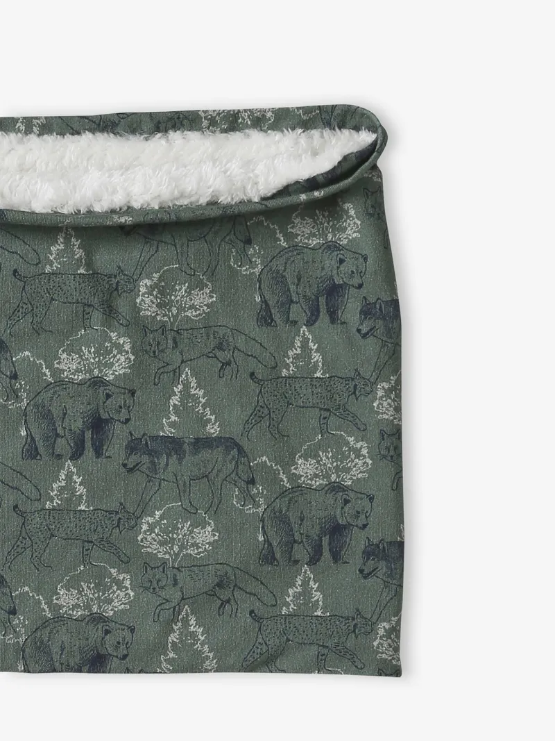 Vertbaudet Jungen Snood mit Print, Salbeigrün, – Produktbild 2 von 2