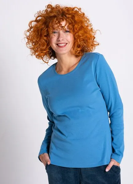 Heidekönigin Heidekönigin Langarmshirt Pure Cotton, Blau, – Produktbild 2 von 3