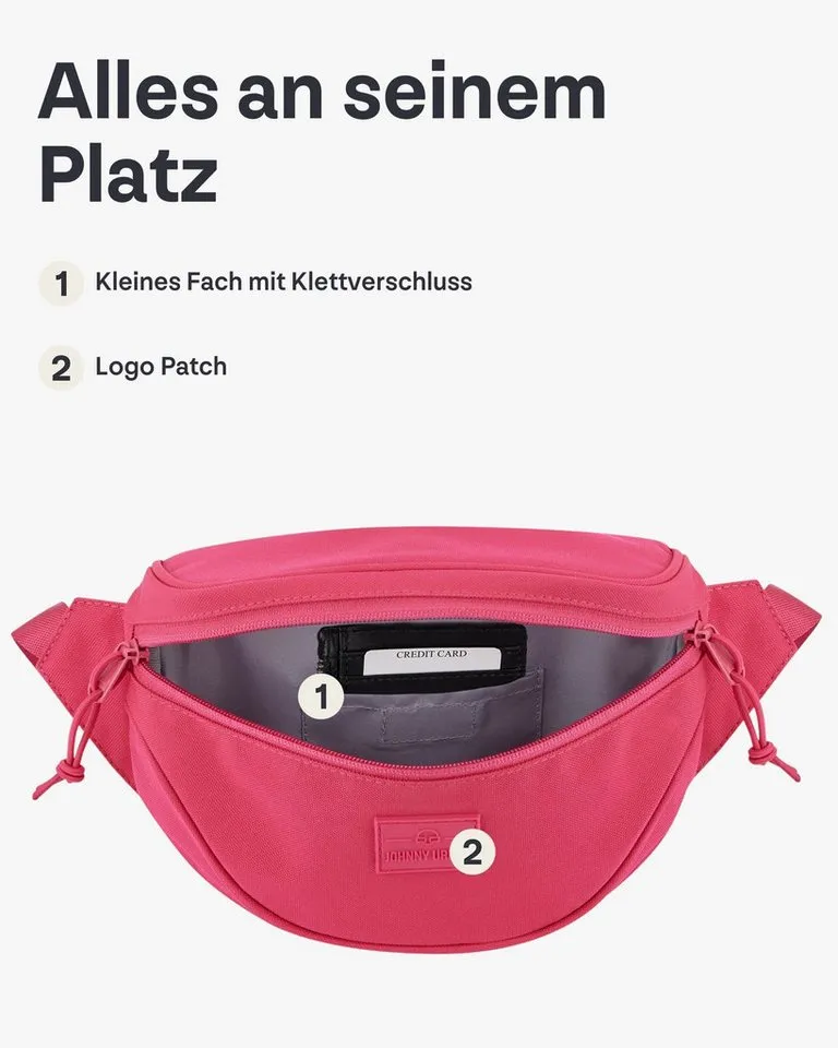 Johnny Urban Gürteltasche Ben Bauchtasche Damen Herren Wasserabweisend (1-tlg), Größenverstellbar, Wasserabweisend, Rosa, – Produktbild 5 von 5