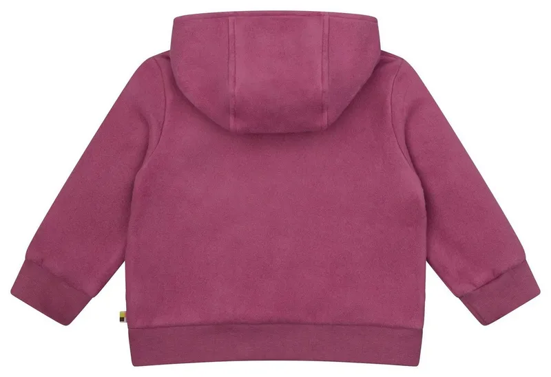 loud + proud loud + proud Kapuzenfleecejacke aus Baumwoll-Fleece, Rot, – Produktbild 2 von 3