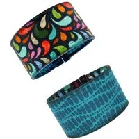 Seegarn Seegarn Wende-Armband 4cm, Paisley gr (schwarz) / punkte (blau), – Produktbild 1 von 1