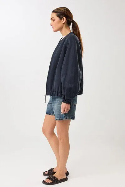 LangerChen LangerChen Bomberjacke aus Tencel®, Navy (blau), – Produktbild 3 von 4
