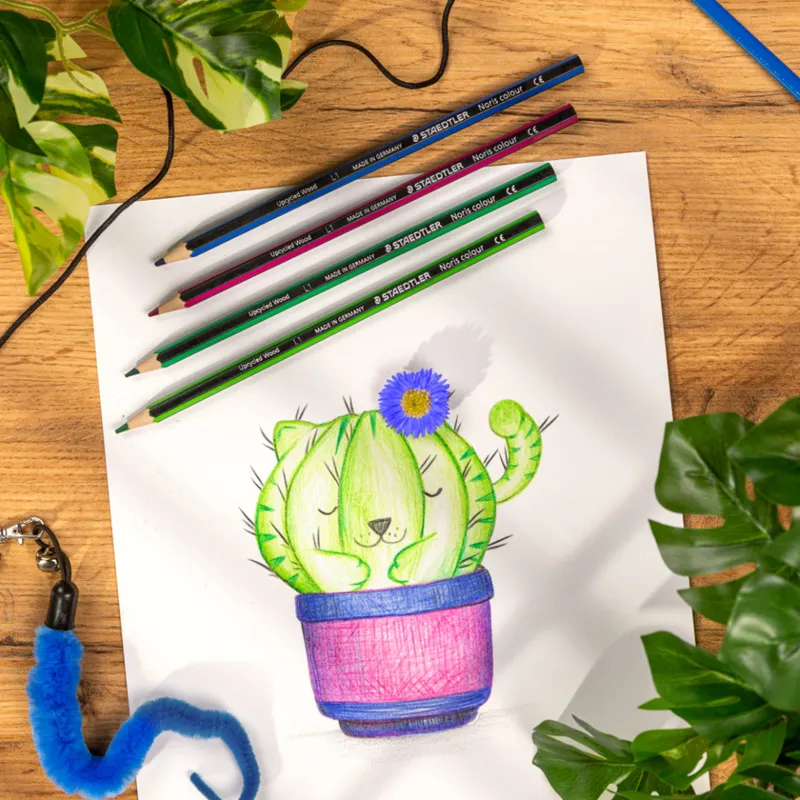 Staedtler Staedtler Noris colour Buntstifte, "Upcycled Wood", farbig sortiert, 12 Stk., – Produktbild 1 von 3