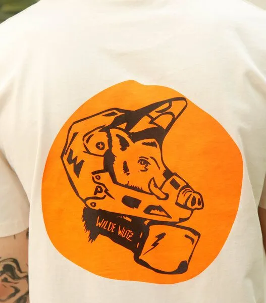 päfjes päfjes MTB Fahrrad T-Shirt | Wilde Wutz Tiermotiv Shirt | Geschenk für Downhill |Siebdruck | Fair Wear Baumwolle | Fullfacehelm Fully | – Produktbild 3 von 4