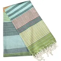 Karawan authentic Karawan authentic Fouta SUD (Peshtamal) aus Bio-Baumwolle, 100 x 200cm, Adriatic, – Produktbild 1 von 1