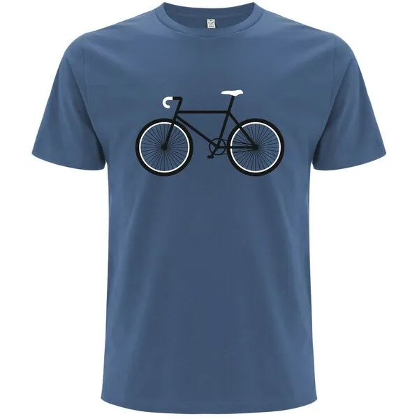 Spreecult Spreecult Simpel Bike - Bio und Fair - Männer Unisex T-Shirt - Fahrrad, Faded denim, – Produktbild 1 von 2