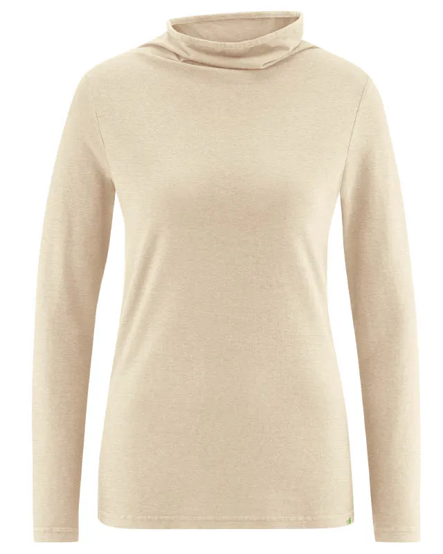 HempAge Hempage Damen vegan Langarmshirt Gobi Beige, Beige, – Produktbild 2 von 2
