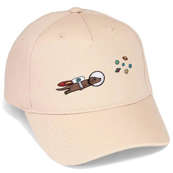 LIGARTI Bestickte Cap – Astrowau der Space–Hund – LIGARTI Tiermanufaktur, Sand, – Produktbild 1 von 4
