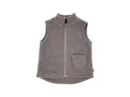 Maximo Kinder Weste Bio-Schurwolle Fleece braun-meliert Gr. 98/104 – Produktbild 1 von 1