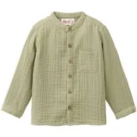 People Wear Organic People Wear Organic Musselin Hemd, grün uni, Bio-Baumwolle – Produktbild 1 von 1