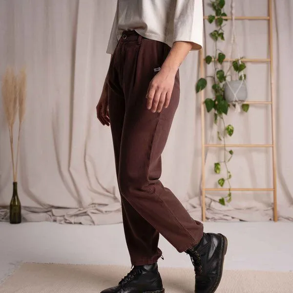 Vresh Clothing Vresh Clothing Vabia - Slacks aus TENCEL (TM) Lyocell, Kastanie, – Produktbild 3 von 4