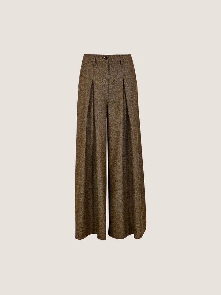 Apricot Apricot Stoffhose Stoffhose mit extrem weitem Bein, Braun, – Produktbild 5 von 5