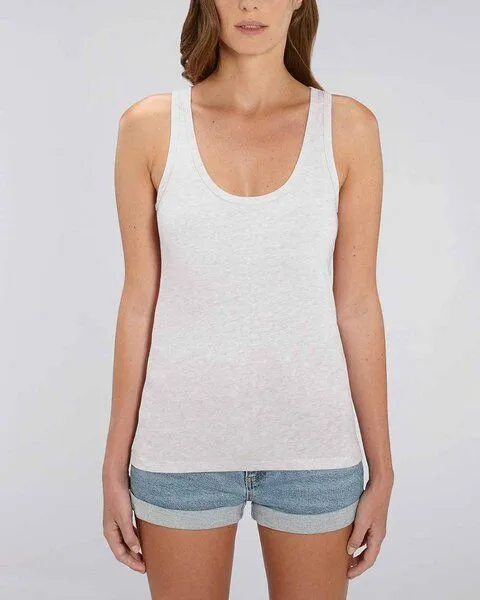 YTWOO YTWOO Damen Top aus Bio Baumwolle, nachhaltig & fair, viele Farben meliert, Hellgrau, – Produktbild 1 von 4