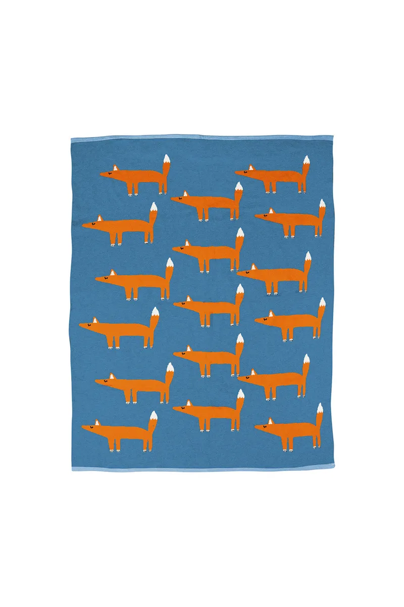 Tranquillo Babydecke FOXY - blau – Produktbild 1 von 2