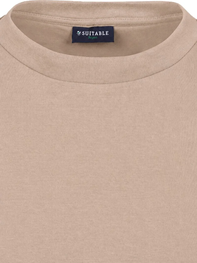 Suitable Suitable Rink T-Shirt Backprint Heavy Jersey Taupe - Größe L, Beige, – Produktbild 4 von 5