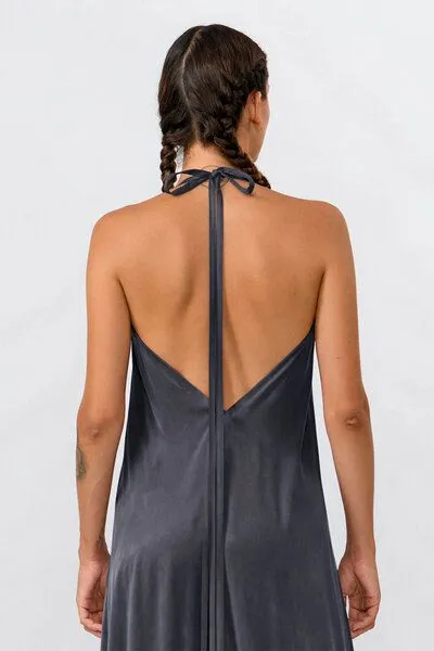 SUITE13LAB Suite13lab Damen-Multipositionskleid lang MP Cupro, Dark grey(grau), – Produktbild 3 von 3