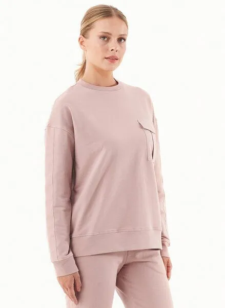 ORGANICATION ORGANICATION Sweatshirt aus Bio-Baumwolle, Rosa(misty rose), – Produktbild 3 von 4