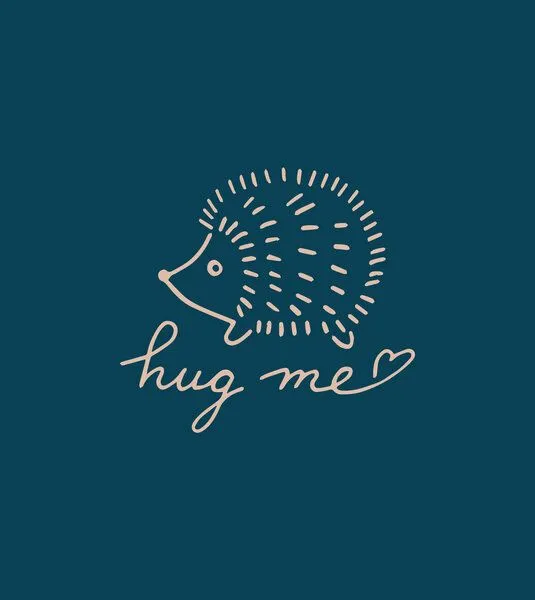 Gary Mash GARY MASH Shirt Taylor Kleiner Igel "Hug me" aus Biobaumwolle, Petrol, – Produktbild 3 von 4
