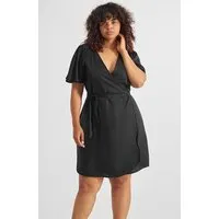 Dedicated DEDICATED Damen vegan Wickelkleid Kungsham Schwarz – Produktbild 1 von 1