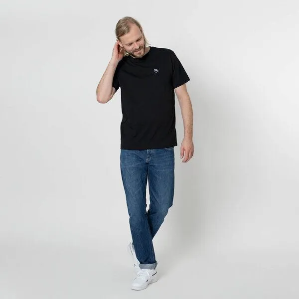 Fyngers Fyngers Unisex T-Shirt aus Biobaumwolle Modell HANG LOOSE, Schwarz, – Produktbild 3 von 4