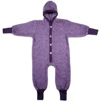 Cosilana Cosilana Kleinkinder Fleece Overall kbT Schurwolle Bio Baumwolle, Lila-melange, – Produktbild 1 von 1