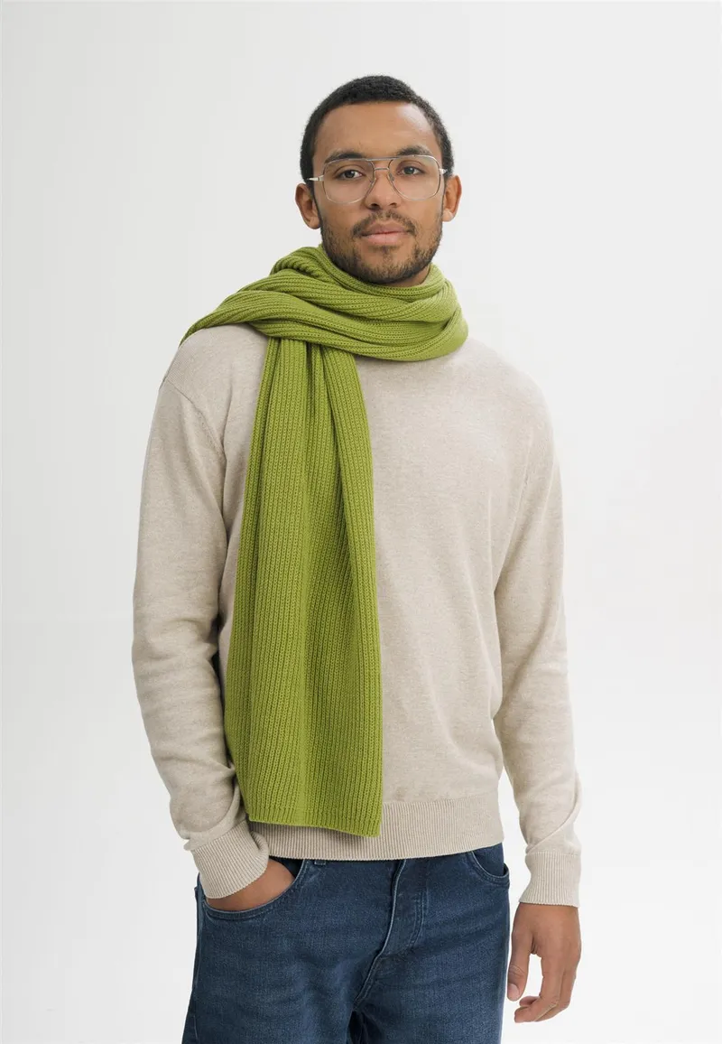 MELA MELA Rippstrick Schal Style NAGNA aus 100% Bio-Baumwolle, Seaweed, – Produktbild 1 von 5