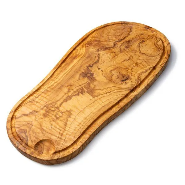 Econovo Econovo Holzbrett aus Olivenholz rustikal mit Saftrille – Produktbild 1 von 3
