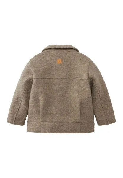 hessnatur hessnatur Walkjacke aus reiner Bio-Merinowolle, Greige, – Produktbild 2 von 2