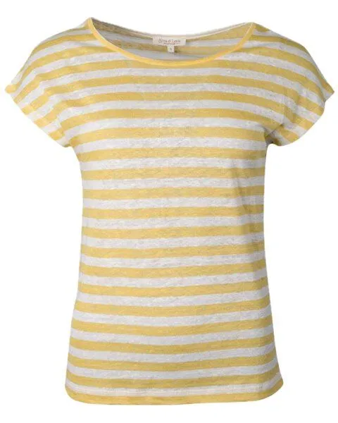 Alma & Lovis Alma & Lovis Ringel-Shirt aus Leinen | Leinen Ringel Pure, Gelb, – Produktbild 2 von 2