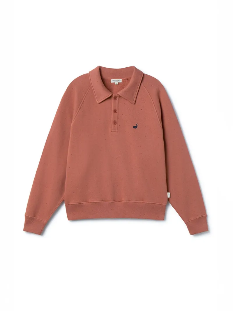 TWOTHIRDS TWOTHIRDS Damen vegan Polo Sweatshirt Leskov Adobe Rose, Rosa, – Produktbild 1 von 2