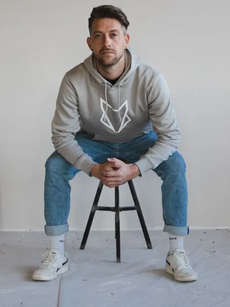 VEROIKON Unisex Fuchs-Hoodie back to Nature VEROIKON, Opalgrau, – Produktbild 2 von 4
