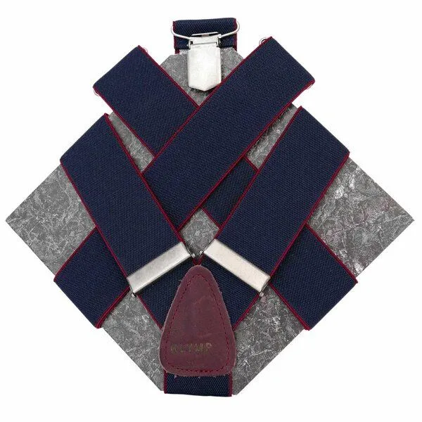 klYmp klYmp Hosenträger 'basic' uni streifen, Marineblau, – Produktbild 1 von 2
