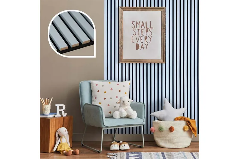 woodstore24 Akustikpaneele, schallabsorbierend, blau auf schwarzem Filz, Abmessung: 60 x 60 cm – Produktbild 1 von 1