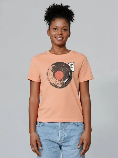watapparel watapparel T-Shirt Frauen Schallplatte, Fraiche peche, – Produktbild 2 von 4