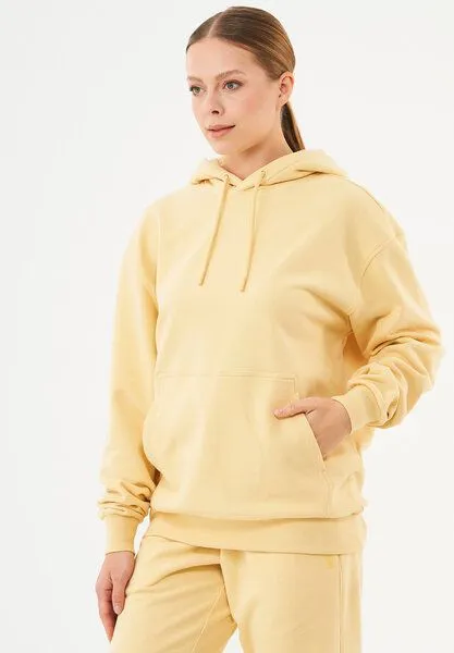 ORGANICATION ORGANICATION ESSENTIALS-HALKI-Unisex Soft Touch Hoodie aus Bio-Baumwolle, Soft yellow, – Produktbild 3 von 3