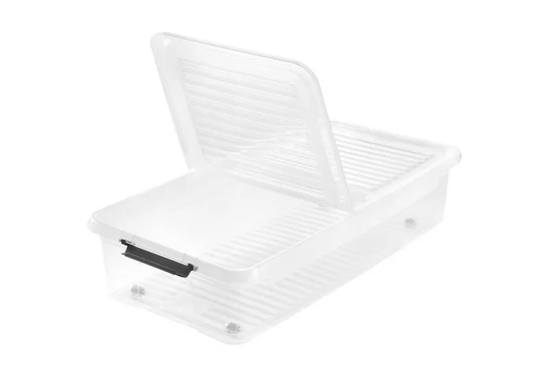 Keeeper Keeeper Unterbettbox mit Rollen "Lea" 77 x 38 x 16 cm, 33 l, natural transparent – Produktbild 5 von 5