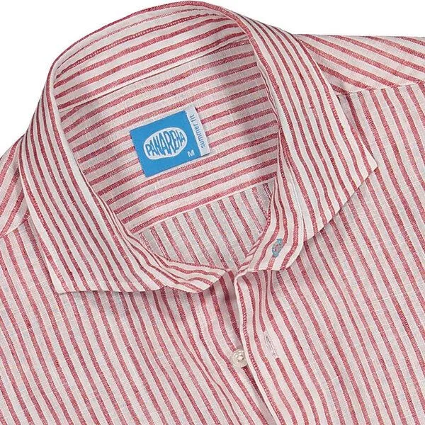 Panareha Panareha CORSICA Gestreiftes Leinen Hemd, Rot, – Produktbild 2 von 3