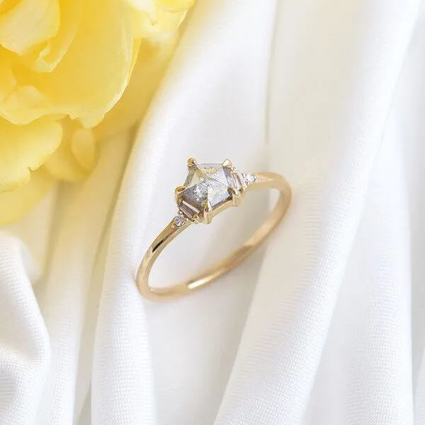 Eppi Eppi Salt and Pepper Diamant im goldenen Ring Stefan, Rosa, – Produktbild 3 von 4