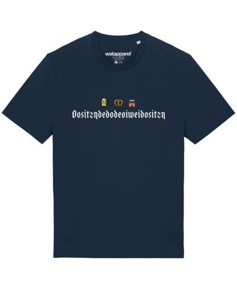 watapparel watapparel T-Shirt Unisex Dositzndedodeoiweidositzn, French navy, – Produktbild 1 von 3
