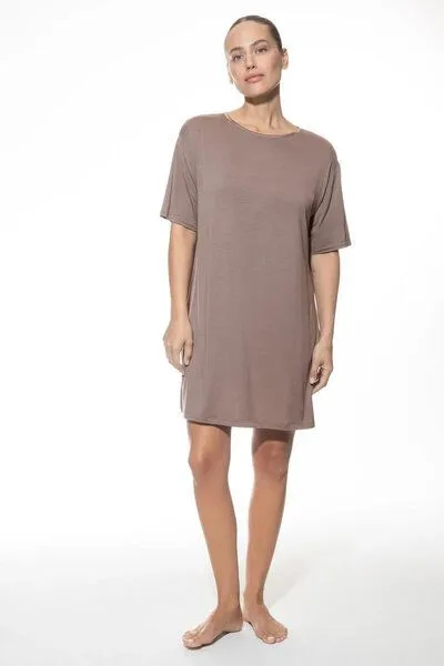 mey Mey Bigshirt / Nachthemd "Pure Chic" aus FSC-Modal, Milk'n coffee, – Produktbild 1 von 4