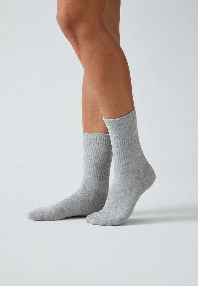 SNOCKS Tennissocken Cleane Sportsocken (4-Paar) aus Bio-Baumwolle, stylish für jedes Outfit, Grau, – Produktbild 2 von 5
