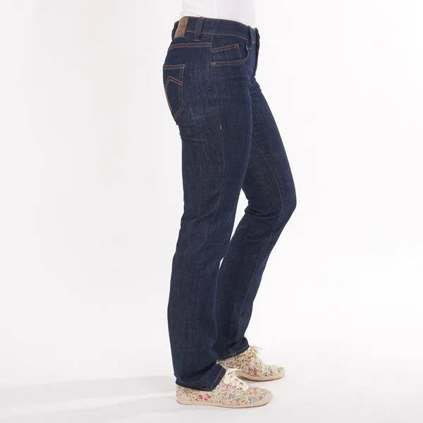 fairjeans fairjeans tiefblaue Jeans STRAIGHT NAVY, gerades Bein, mittelhoher Bund, Biobaumwolle – Produktbild 2 von 4