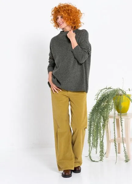 Heidekönigin Heidekönigin Stehbundpullover MELIERT, Lorbeer, – Produktbild 1 von 4